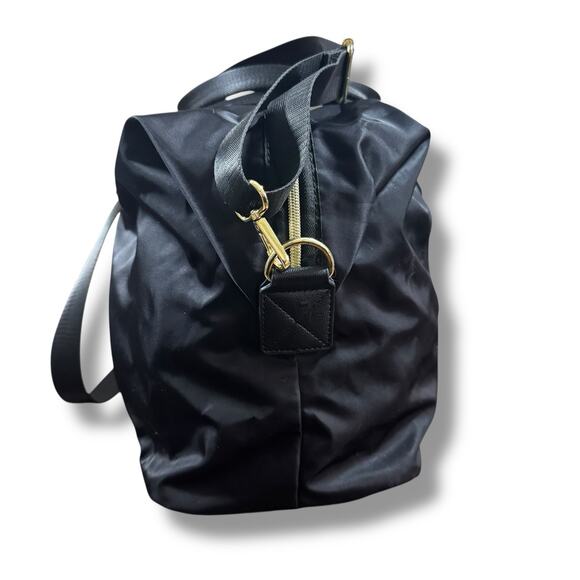 Juicy Couture Weekender Duffle Tote Bag Black Nylon Daisy Floral Logo Y2K Style - Picture 4 of 16